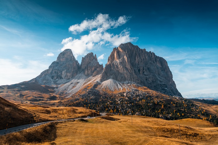 Majestic Mountain Landscape under Blue Sky