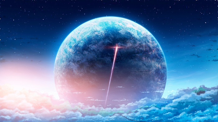 Digital Artwork of Earth and Space in 4K