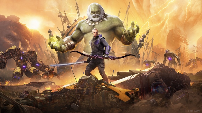 Hawkeye and Old Man Hulk from Marvel's Avengers
