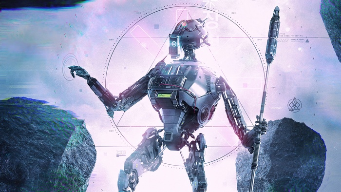 Sci-fi robot artwork 4K