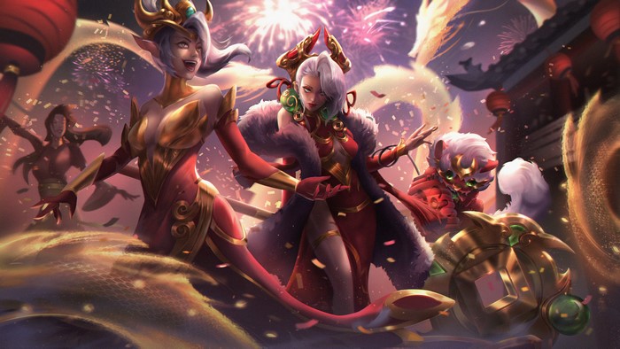 Lunar Goddess Diana and Lunar Empress Lux from League of Legends