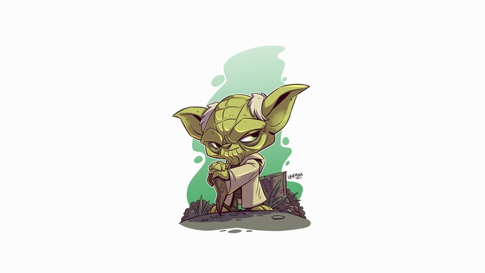 Yoda from Star Wars minimalist artwork
