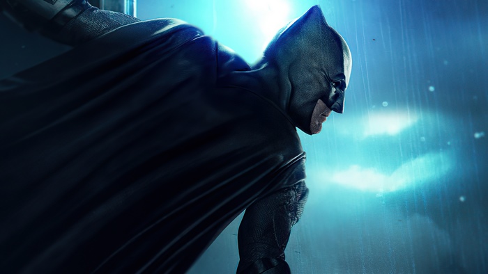 Batman in the rain