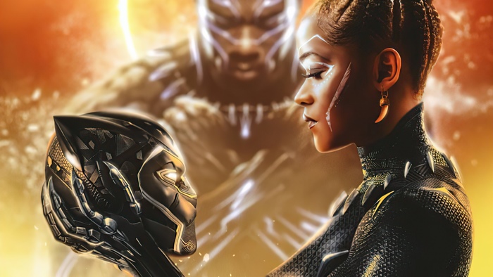 Shuri and Black Panther from Black Panther 2 Movie 4K