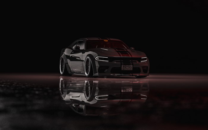 Dodge Charger 4K car art