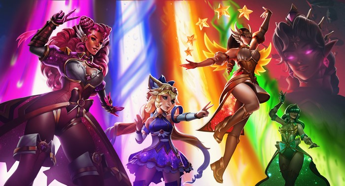 Characters from Paladins in 4K
