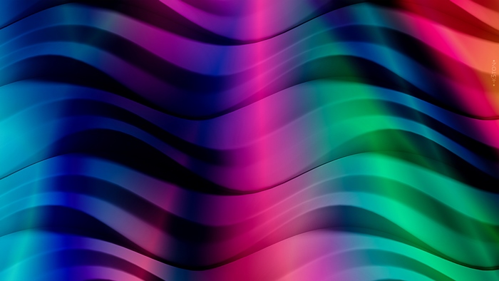 Abstract digital art with colorful wavy lines
