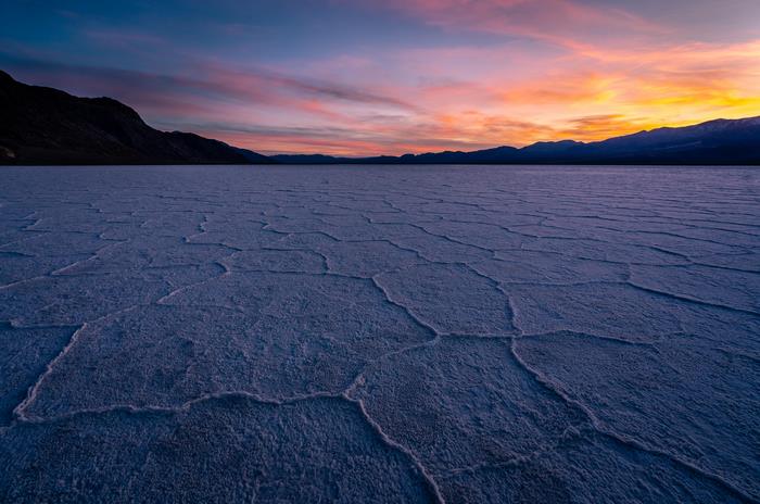 Death Valley Salt Flats at Sunset