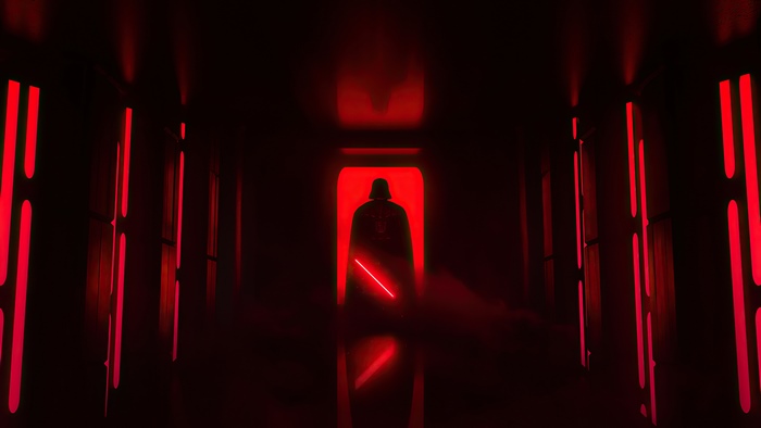 Darth Vader from Star Wars with Lightsaber