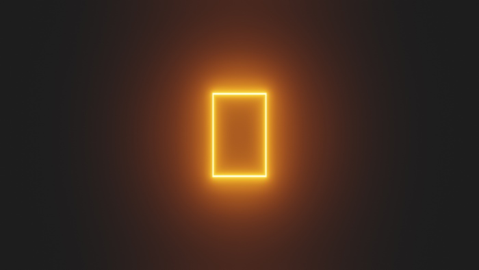 Minimalist Orange Neon Rectangle 4K