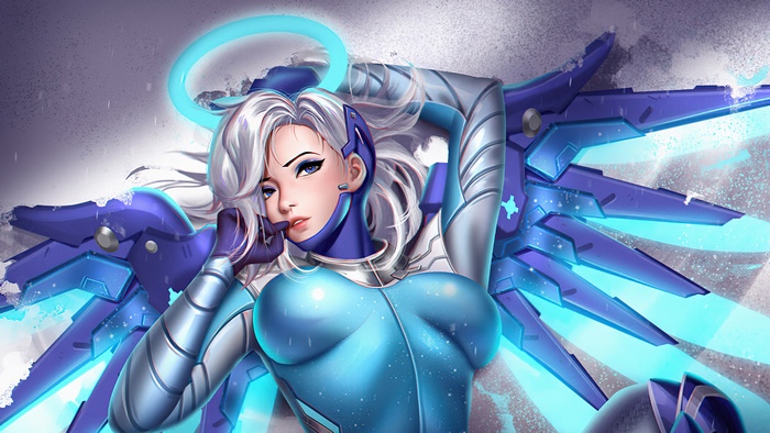 Mercy from Overwatch 4K art