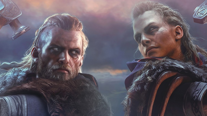 Eivor and Sigurd from Assassin's Creed Valhalla