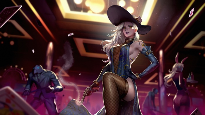 Woman with gun in casino
