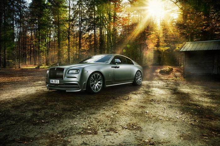 Rolls-Royce Wraith in a forest setting