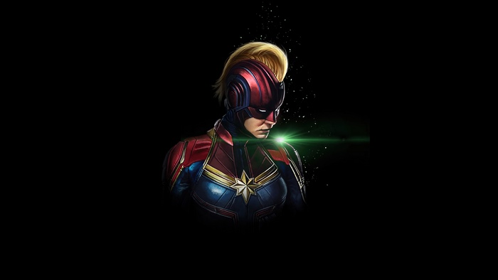 Captain Marvel Digital Art 4K