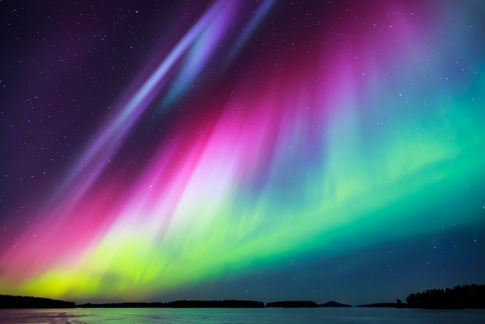 Northern Lights Aurora in Sky