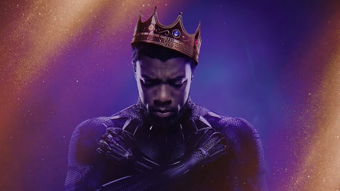 Black Panther wearing a crown