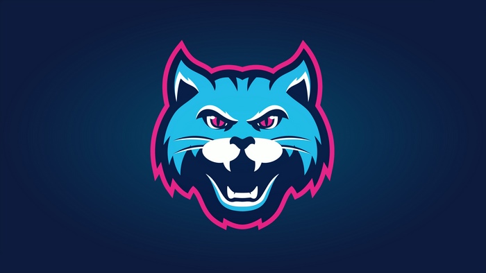 Minimalist cat logo artwork