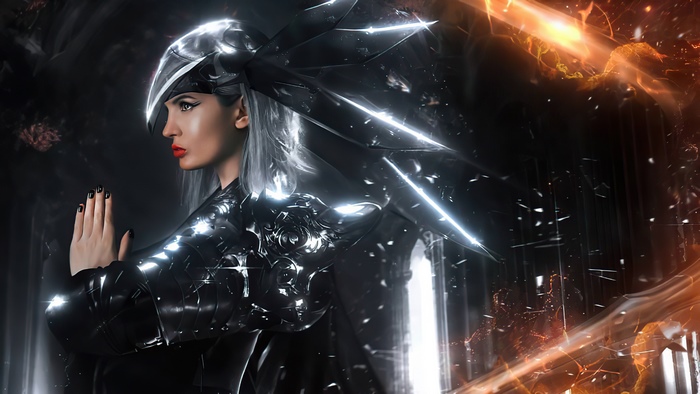 Sci-fi warrior artwork 4K
