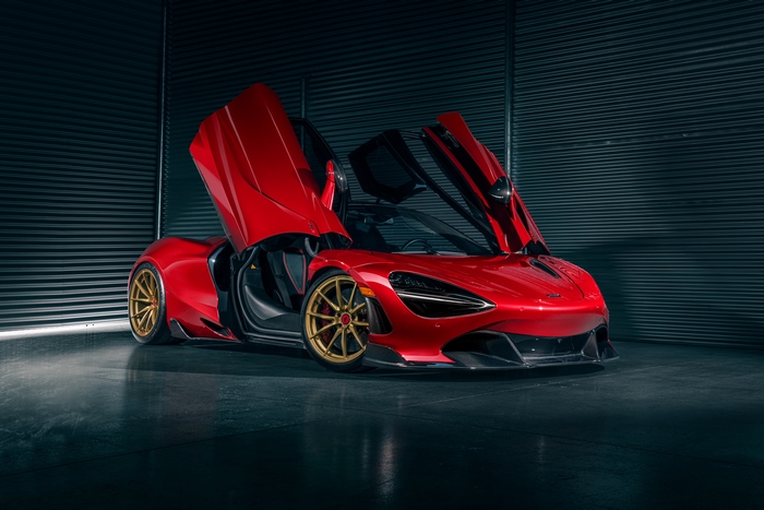 Red McLaren 720S with Butterfly Doors