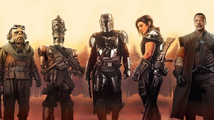 The Mandalorian characters from Star Wars