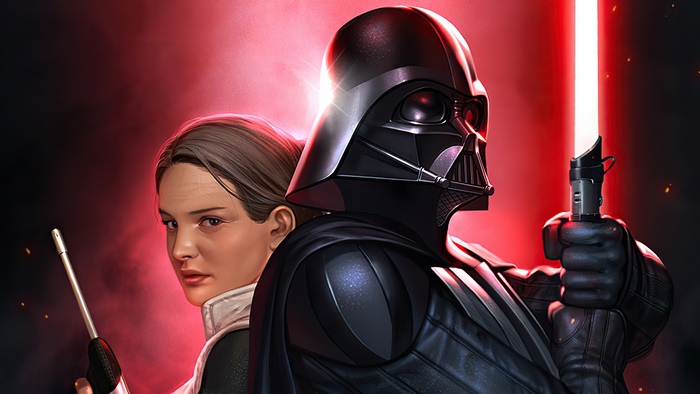 Darth Vader and Padmé Amidala from Star Wars