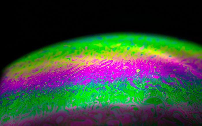 Abstract colorful bubble surface macro photography 4K