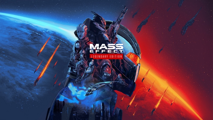 Mass Effect Legendary Edition characters in space