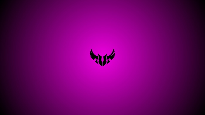 ASUS TUF Gaming logo on pink gradient