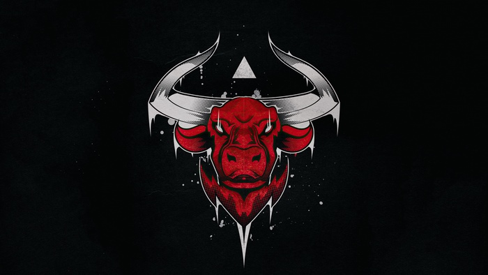 Minimalist Red Bull Artwork 4K