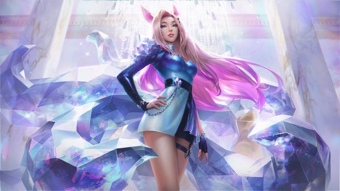 Ahri from League of Legends digital art 4K