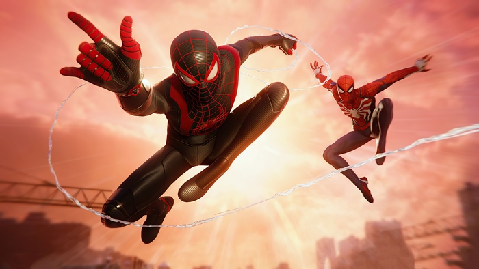 Spider-Man Miles Morales and Spider-Man from Marvel's Spider-Man