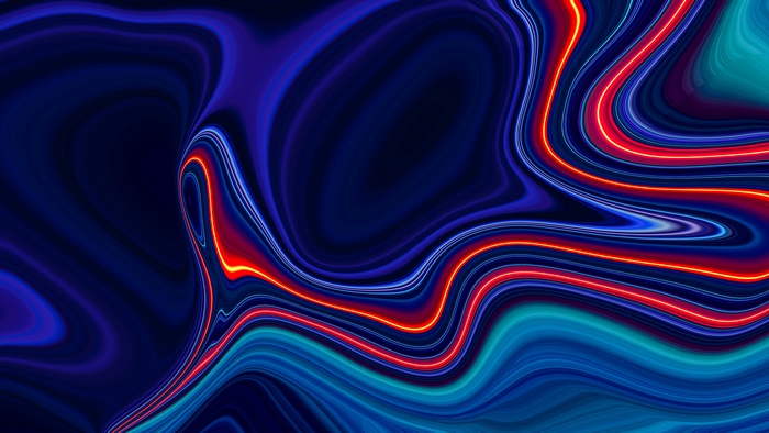 Abstract digital art with flowing lines