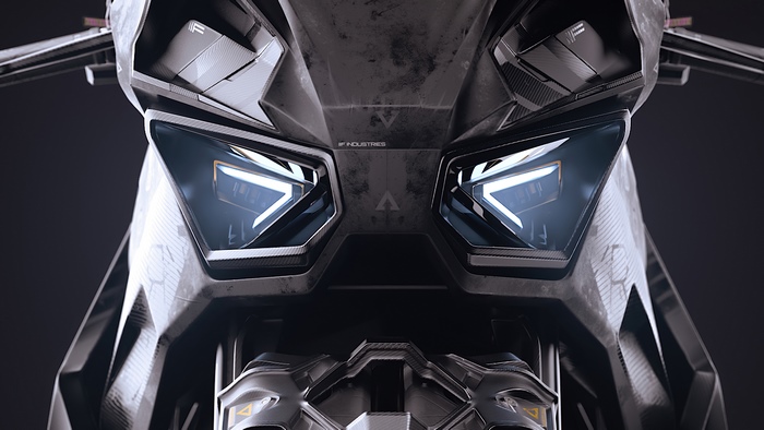 Sci-fi bike artwork
