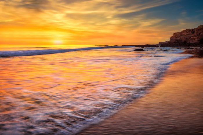 Ocean Sunset with Vibrant Sky Colors