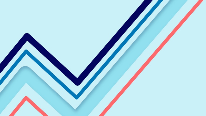 Abstract lines on a light blue background