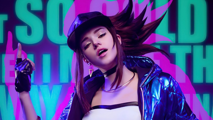 K/DA Akali from League of Legends Cosplay 4K