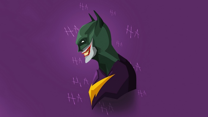 Joker from Batman minimalist digital art