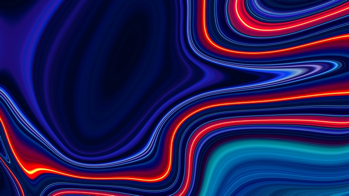 Abstract Digital Art with Neon Lines 4K