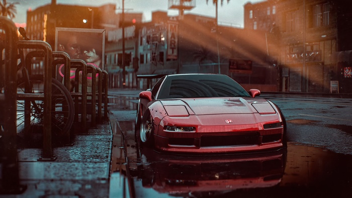 Red Honda NSX in Need for Speed 4K