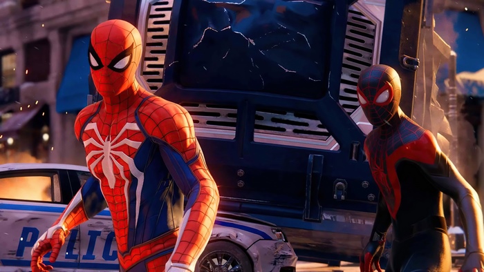 Spider-Man and Miles Morales from Marvel's Spider-Man: Miles Morales 4K