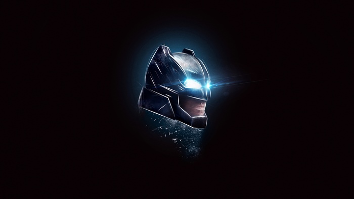 Batman artwork with glowing eyes