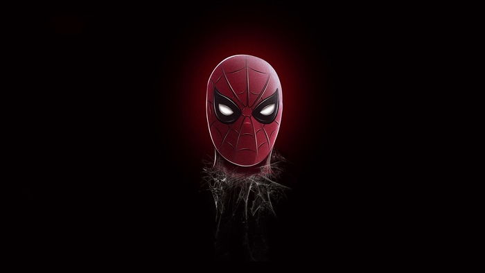 Spiderman mask artwork 4k