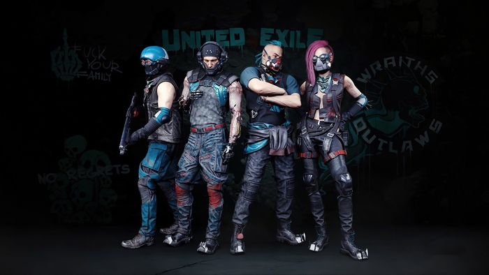 Four characters from Cyberpunk 2077