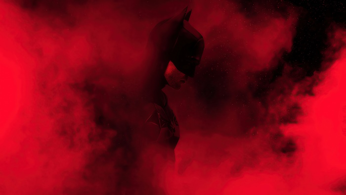 The Batman in Red Smoke