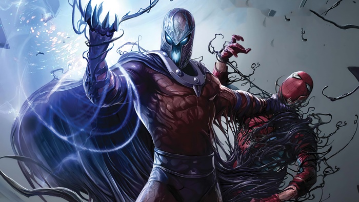 Magneto and Spider-Man artwork 4K