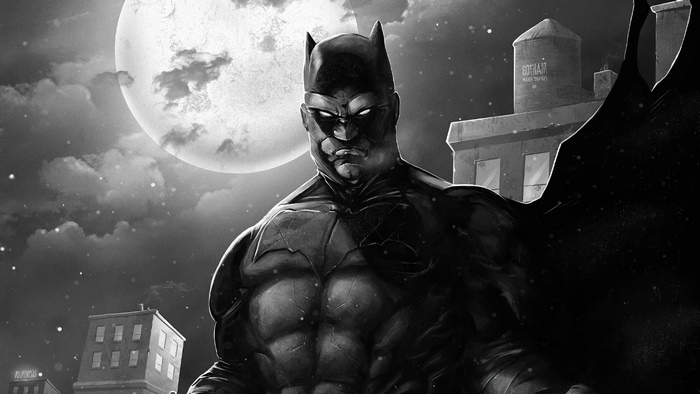 Batman in Gotham City at Night