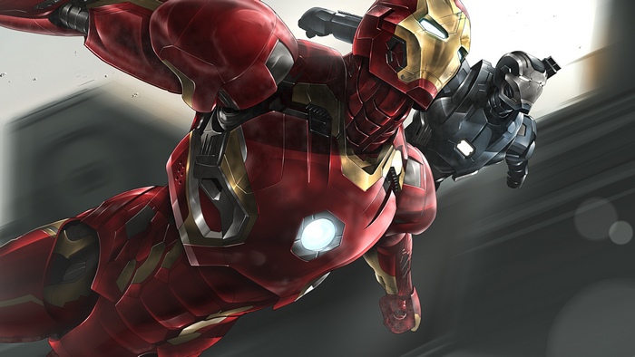 Iron Man and War Machine Artwork 4K