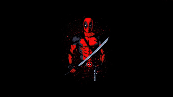 Deadpool with Katana and Pistol