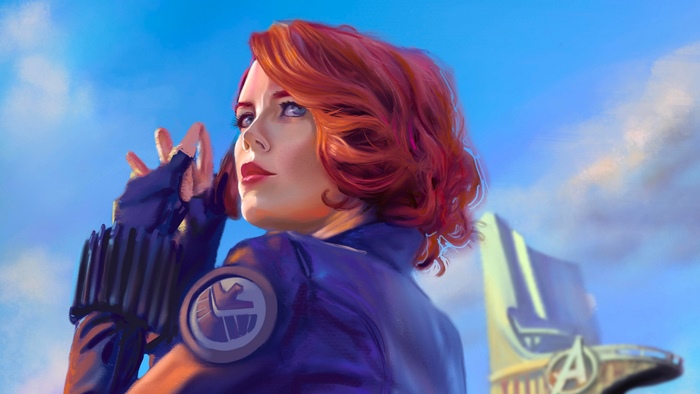 Black Widow from Marvel artwork 4K